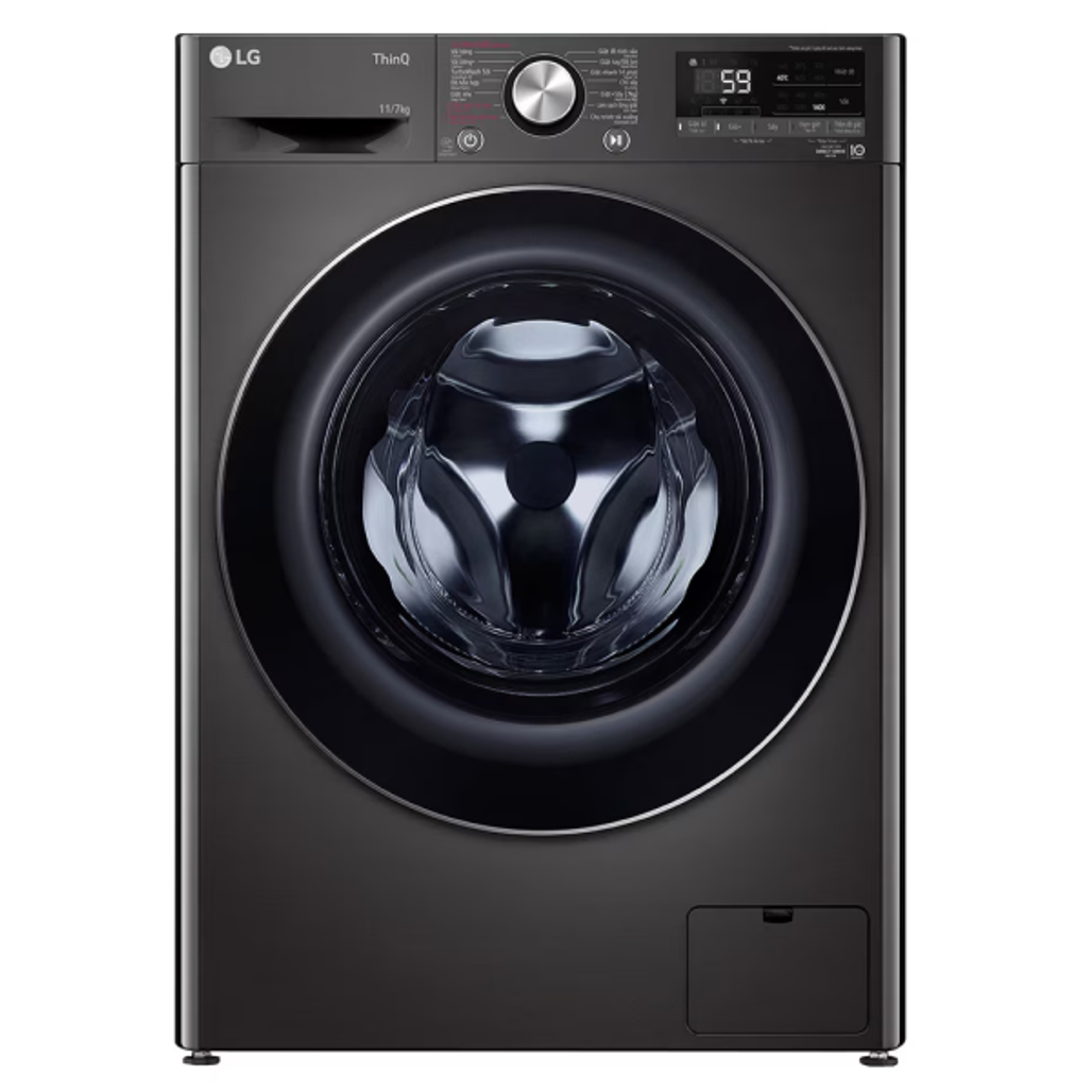 Máy giặt sấy LG cửa ngang giặt 11kg - sấy 7kg 2024 (FV1411D4B)