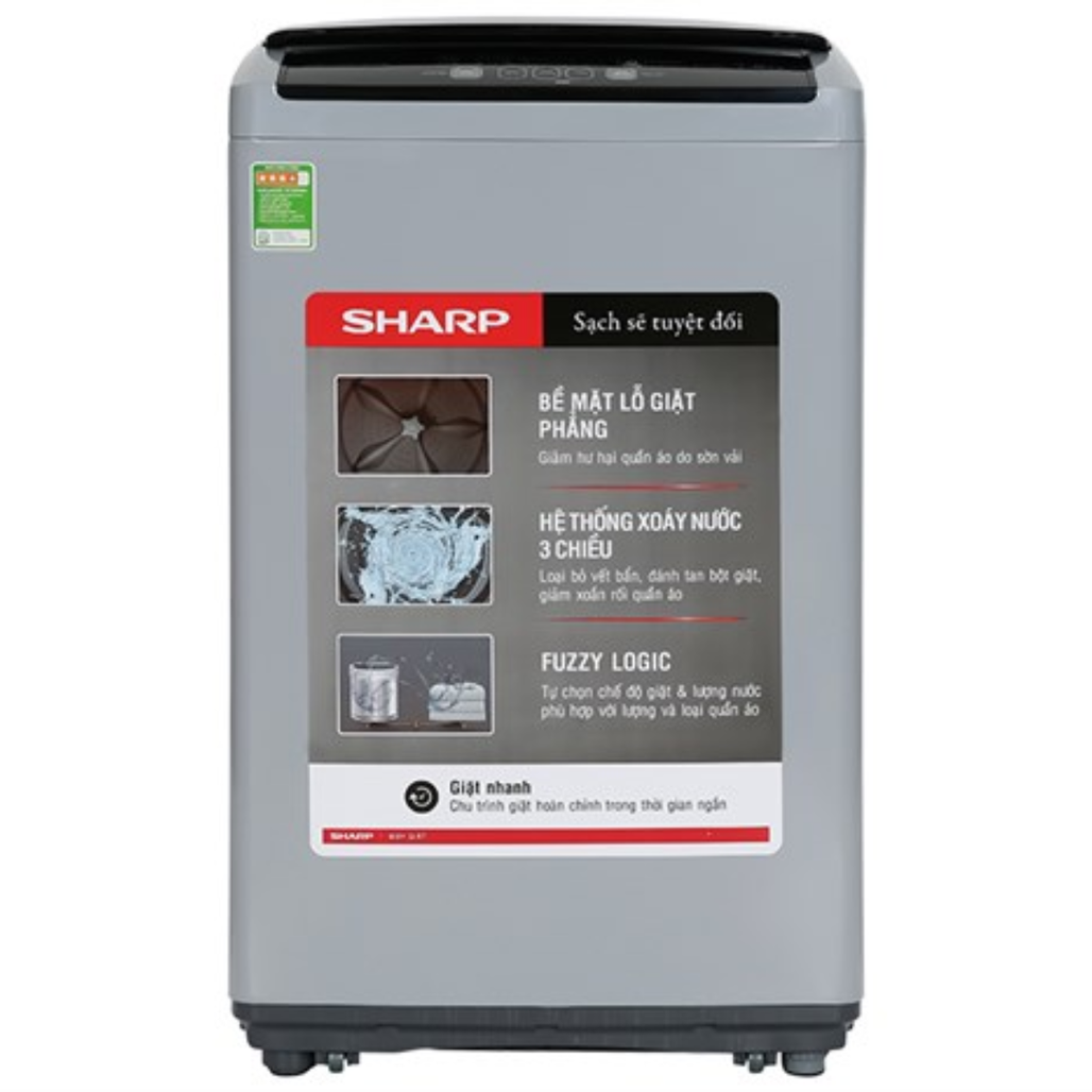 Máy Giặt Sharp Cửa Trên 7.5Kg 2022 (Es - Y75Hv - S)