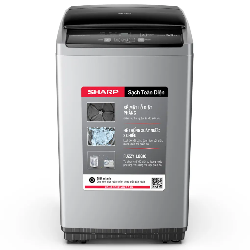 Máy Giặt Sharp Cửa Trên 8.5Kg 2023 (Es - Y85Hv - S)