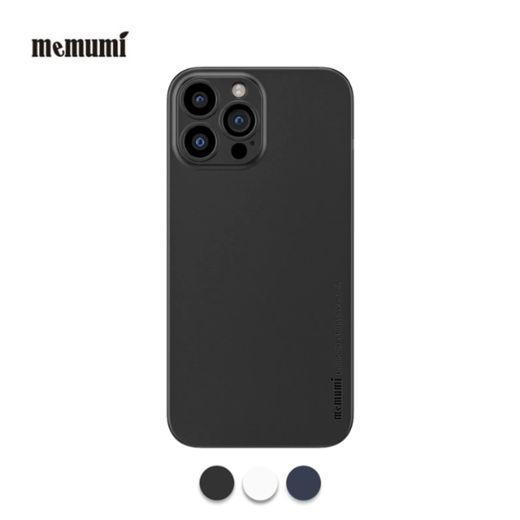 Ốp Lưng Lụa Mỏng Dành Cho Iphone 13 Pro 13 Pro Max Bảo Vệ Camera, Siêu Mỏng 0.3 Mm - Hàng Chính Hãng Memumi - Iphone 13 Pro - Đen