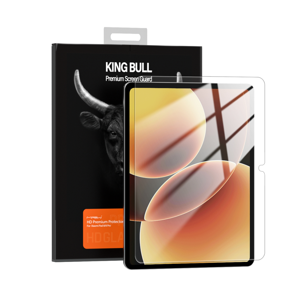 Dán kính cường lực màn hình Xiaomi Pad 8/8 Pro/7/7 Pro Mipow Kingbull Hd Premium Full Viền Đen Cao Cấp