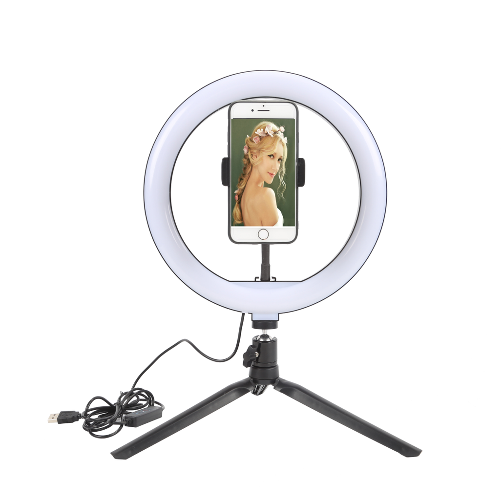 Giá đỡ điện thoại kiêm đèn Livestream Haiyuan 10 inch 2.1M HS330L