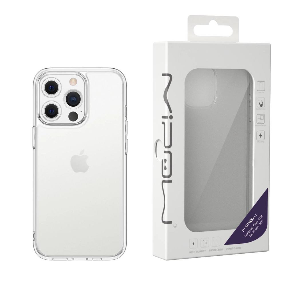 Ốp Lưng Mipow iPhone 13 Pro Tempered Glass Transparent