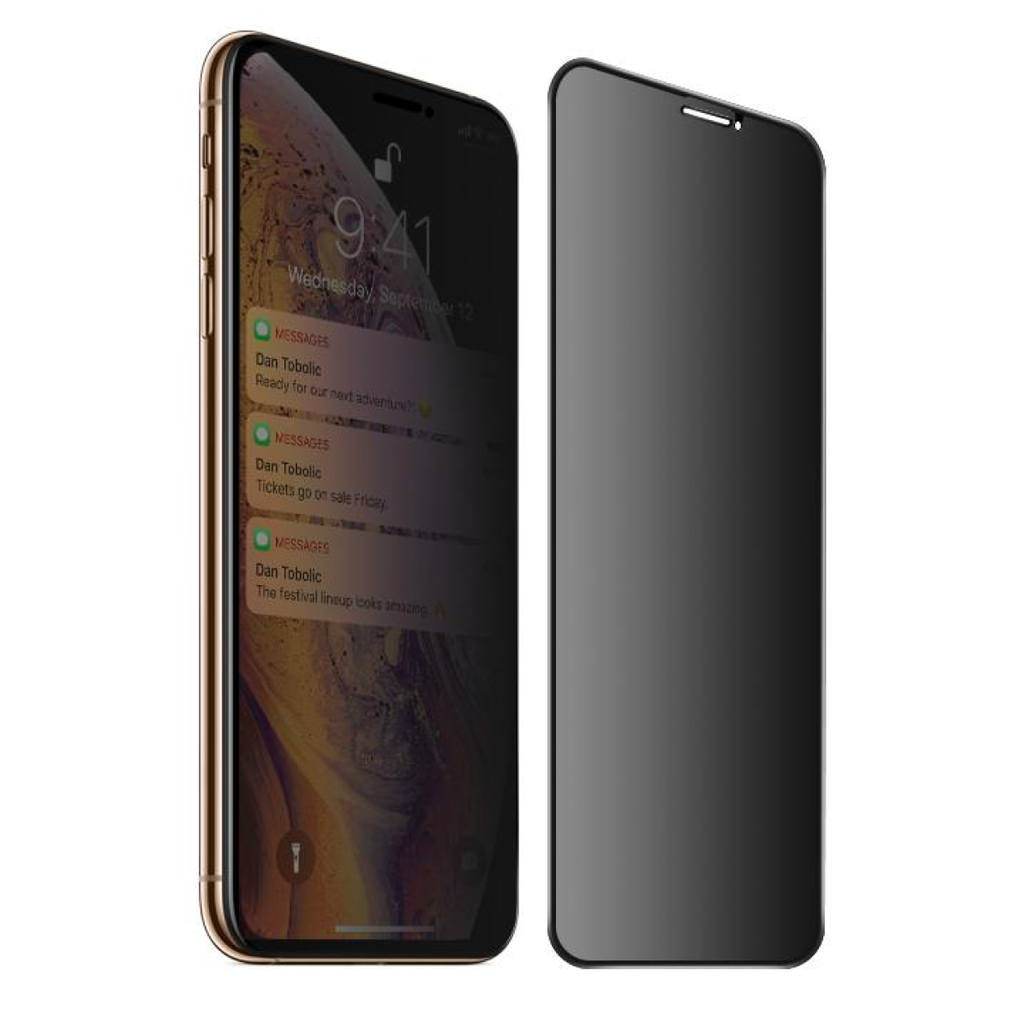 Miếng Dán Cường Lực Mipow iPhone 11 Pro/Xs Chống Nhìn Trộm 3D Đen