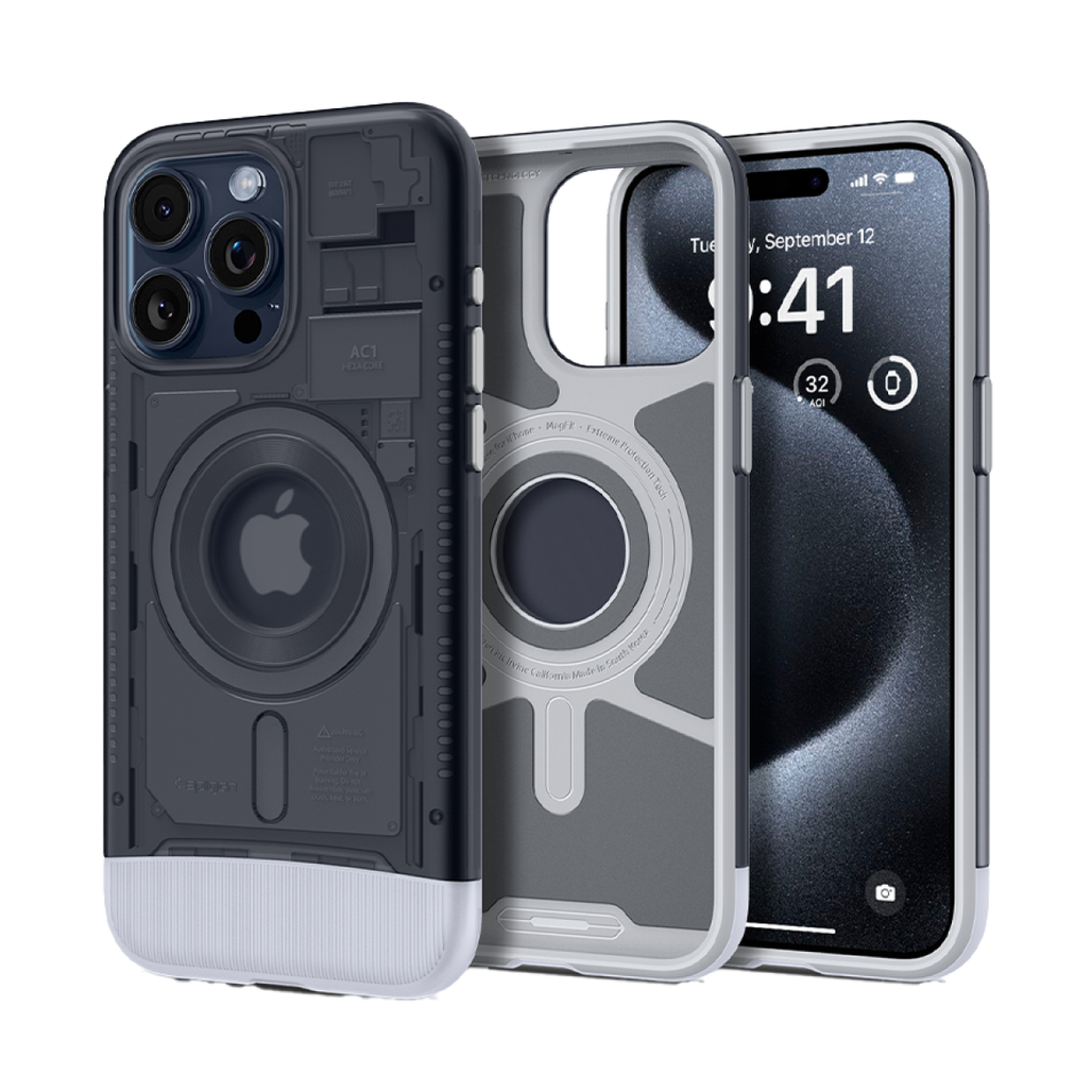 Ốp Lưng Iphone 15 Pro Max Spigen Classic C1 With Magsafe Graphite