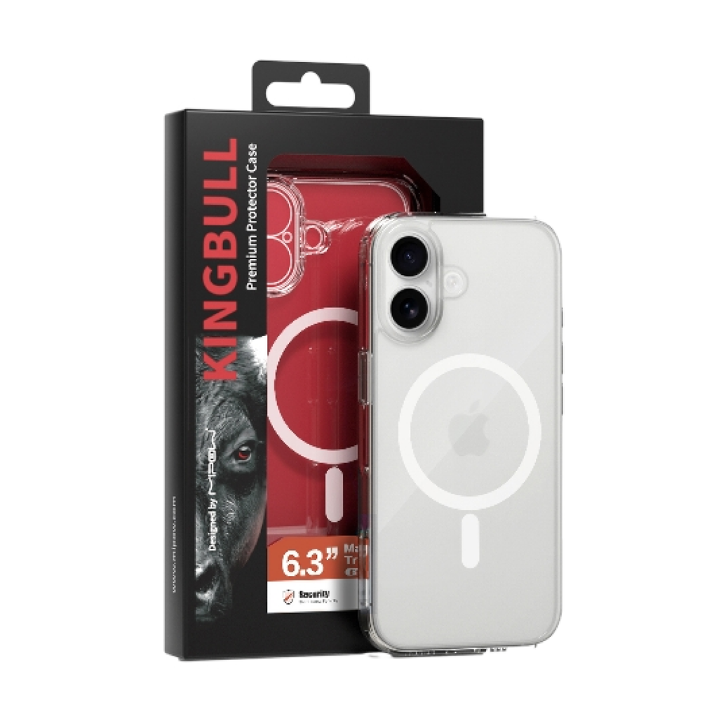Ốp Lưng Iphone 17 Mipow Tempered Glass With Magsafe Transparent
