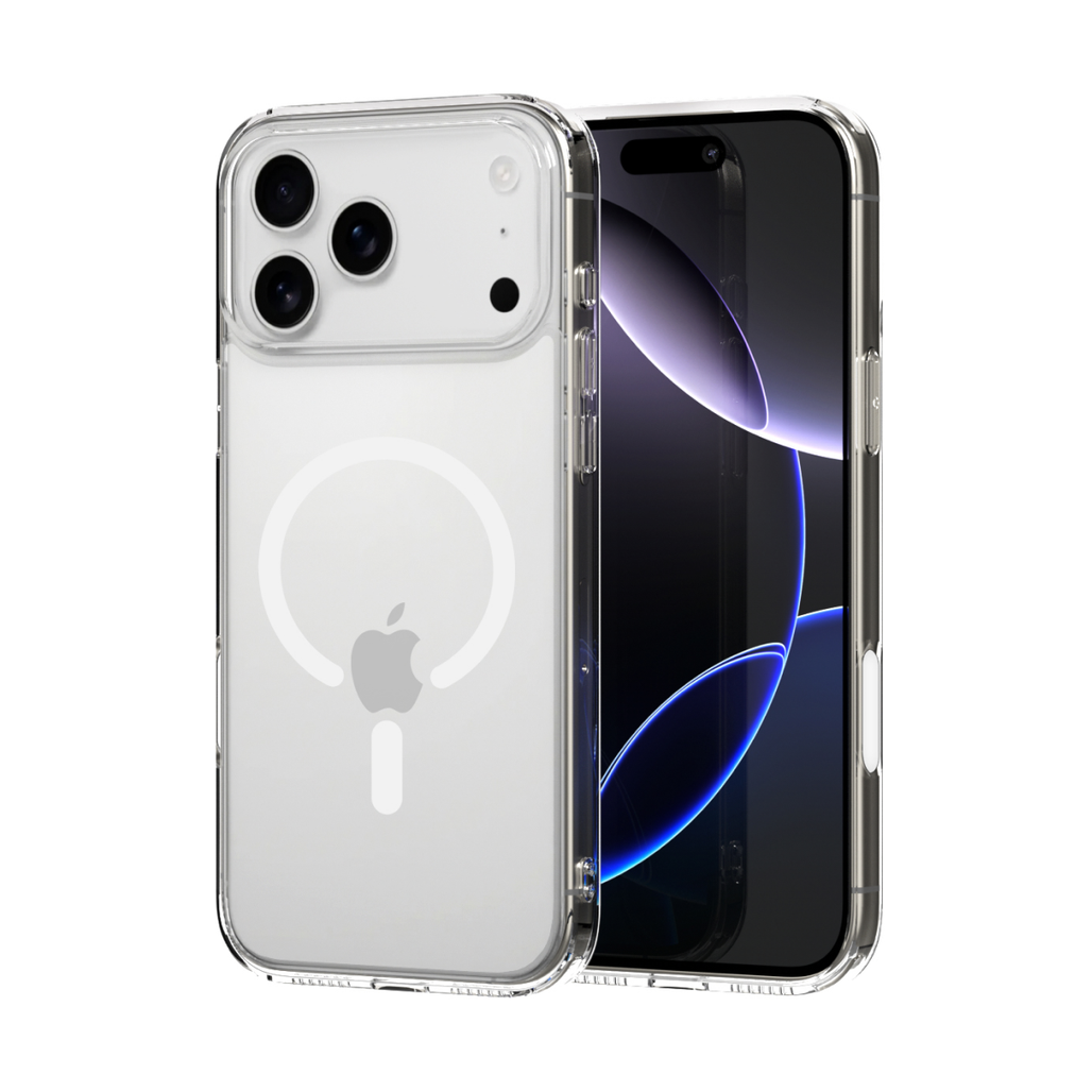 Ốp Lưng Iphone 17 Pro Max Mipow Button Control Tempered Glass With Magsafe Transparent
