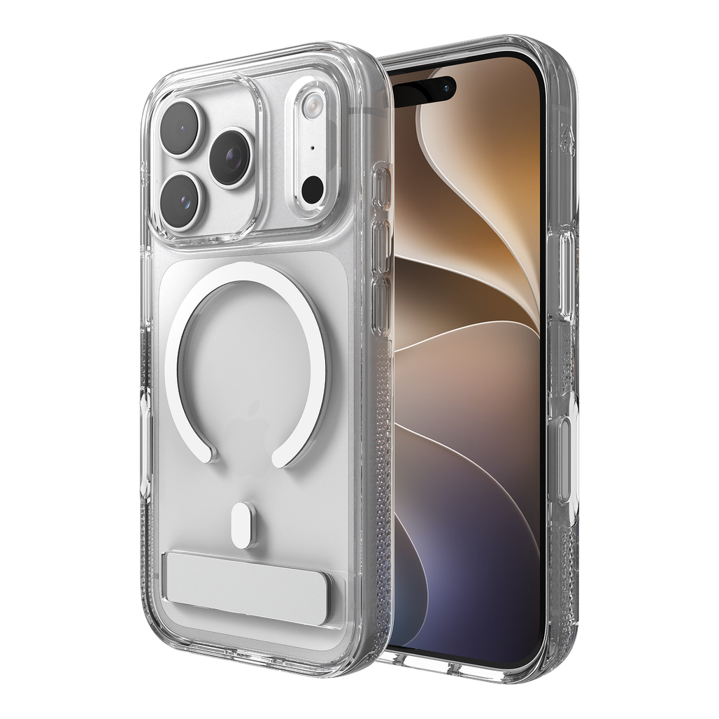Ốp lưng iPhone 18 Pro/17 Pro Zagg Crystal Palace With Magsafe Kickstand CB Clear