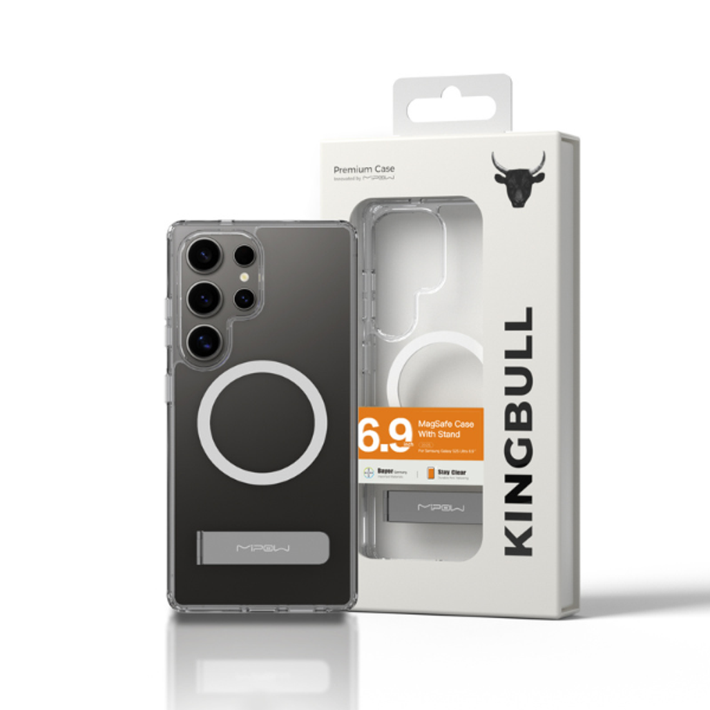 Ốp Lưng Mipow Samsung Galaxy S25 Ultra Tempered Stand Transparent With Magsafe