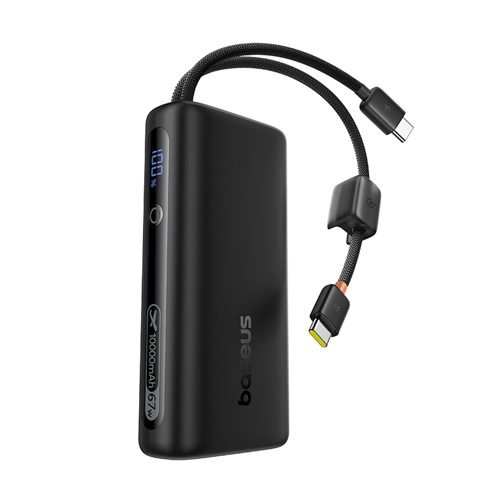 Pin sạc dự phòng Baseus Enerfill FC41 10000 mAh 67W tích hợp cáp đôi USB-C + màn hình