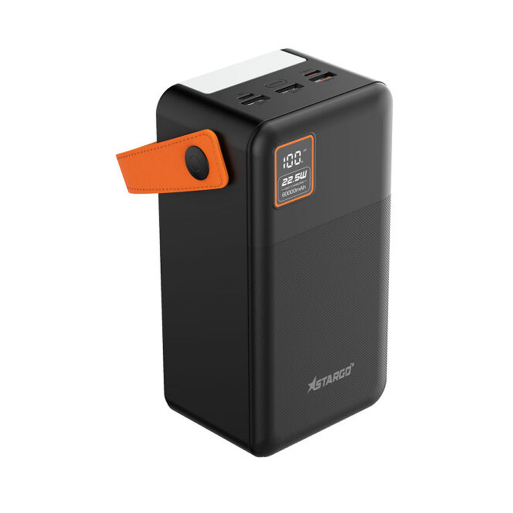 Pin dự phòng StarGO Power 60000mAh 22.5W nhiều cổng kết nối có đèn pin