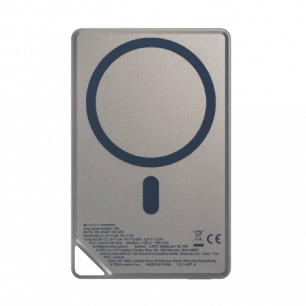 Pin Dự Phòng Mophie Essentials Snap+ 10000Mah Metallic - 530 - Cũ