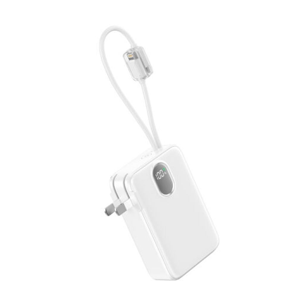 Pin sạc dự phòng StarGO Gem 3 10000mAh 22.5W tích hợp cáp C+L- có chân cắm sạc