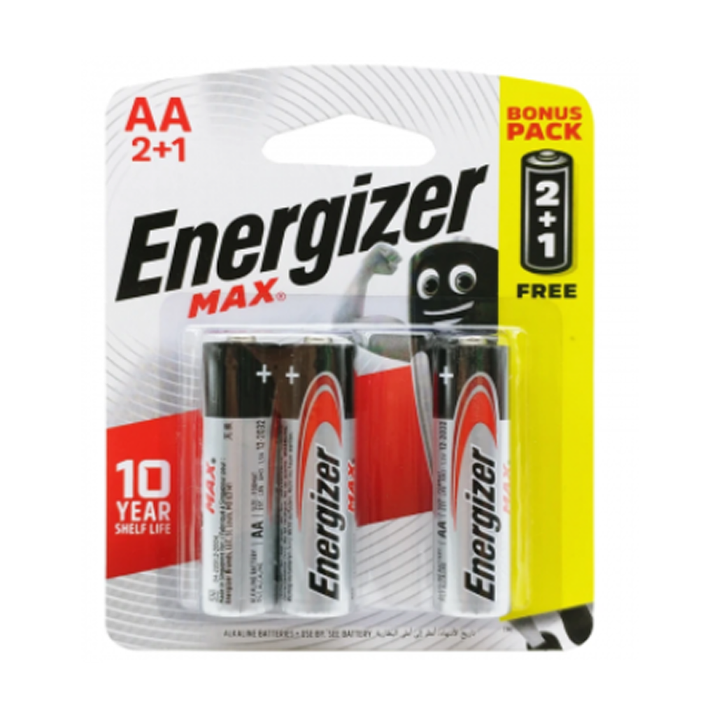 Pin tiểu Energizer Max AA (2+1 viên/vỉ) E91 BP2+1