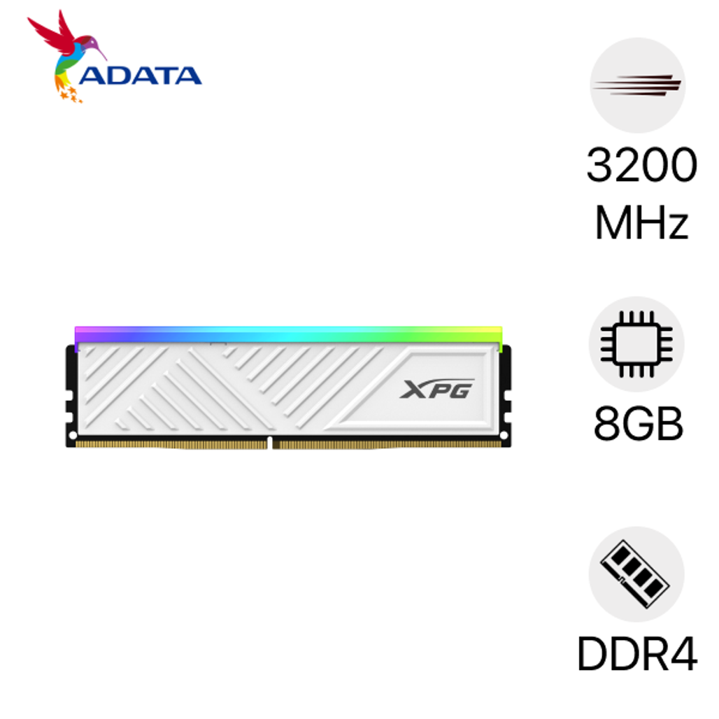 Ram Pc Adata Xpg D35G Rgb 8Gb (1X8Gb) 3200Mhz Ddr4 