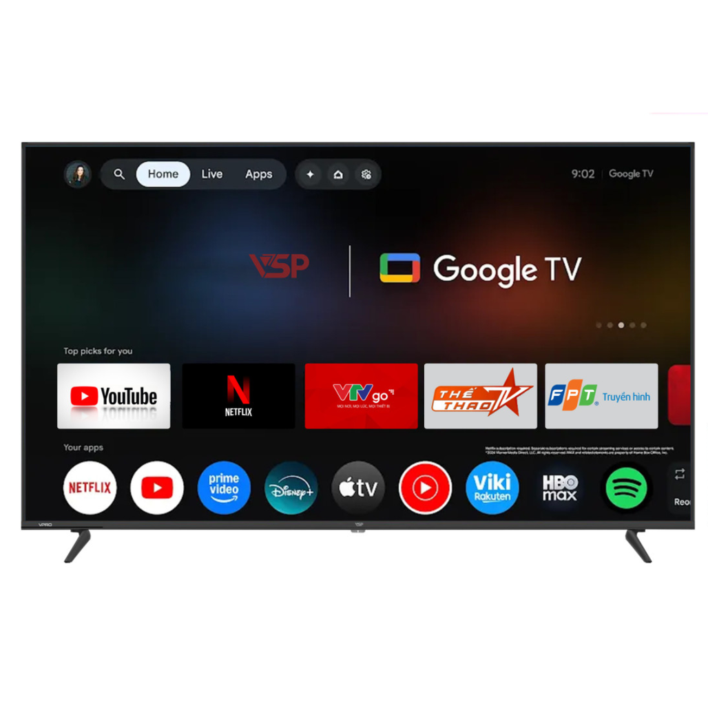 Smart Tivi VSP QLED UHD 4K 75 inch 2025 (VUE75GQU01)