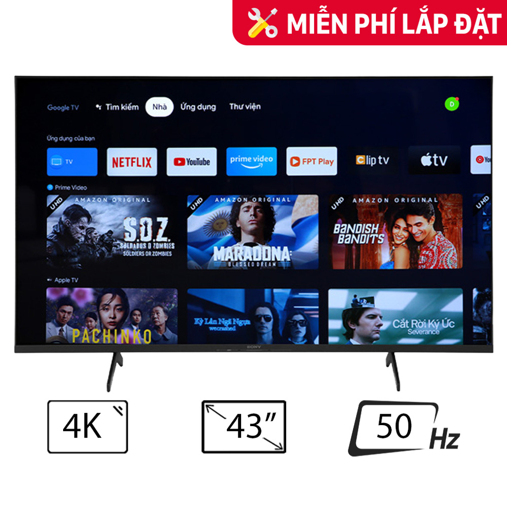Smart Tivi Sony 4K 43 inch KD-43X75K VN3 - Cũ