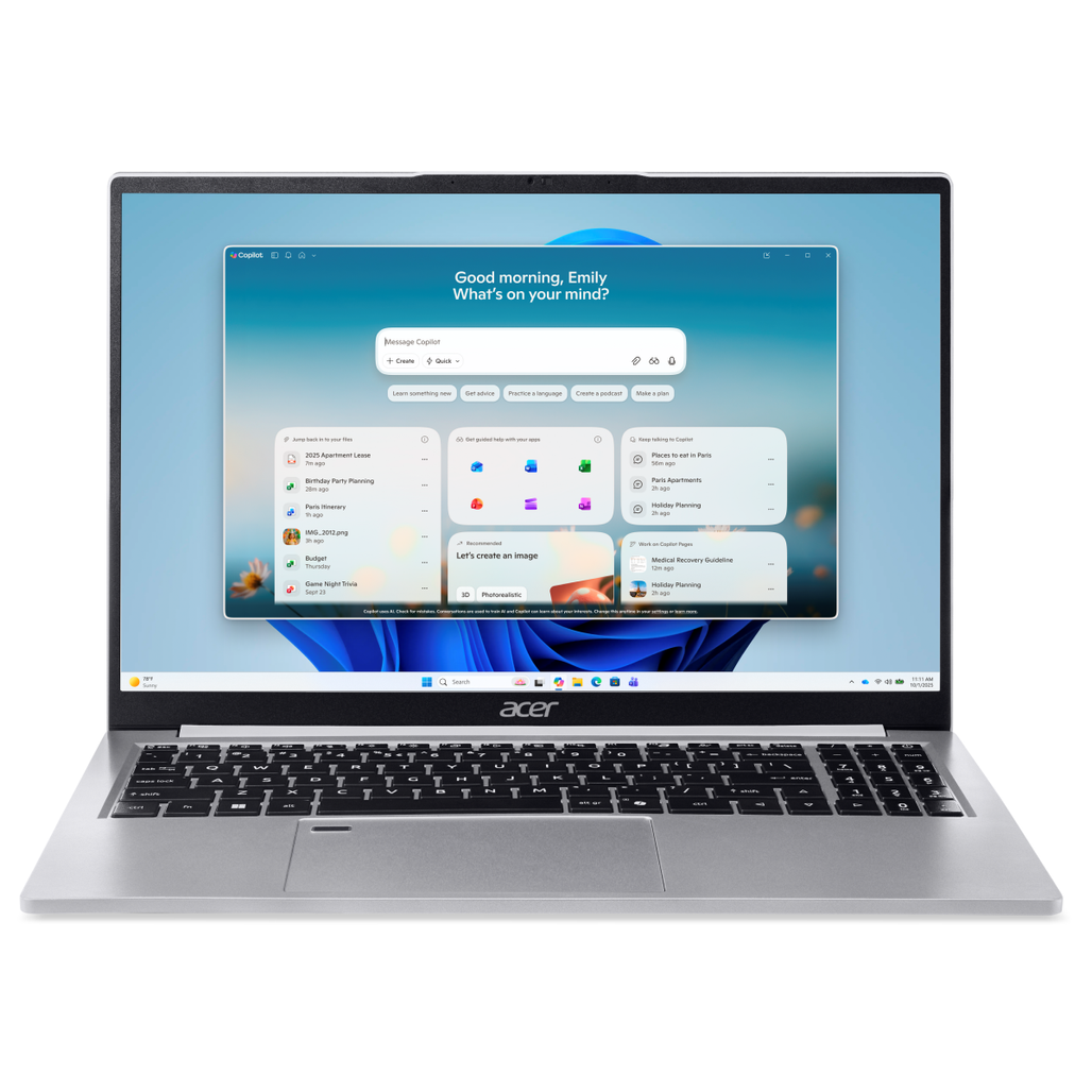 Laptop Acer Aspire Go 15 AI AG15-52P-52WT NX.JWKSV.001 - Đã Kích Hoạt