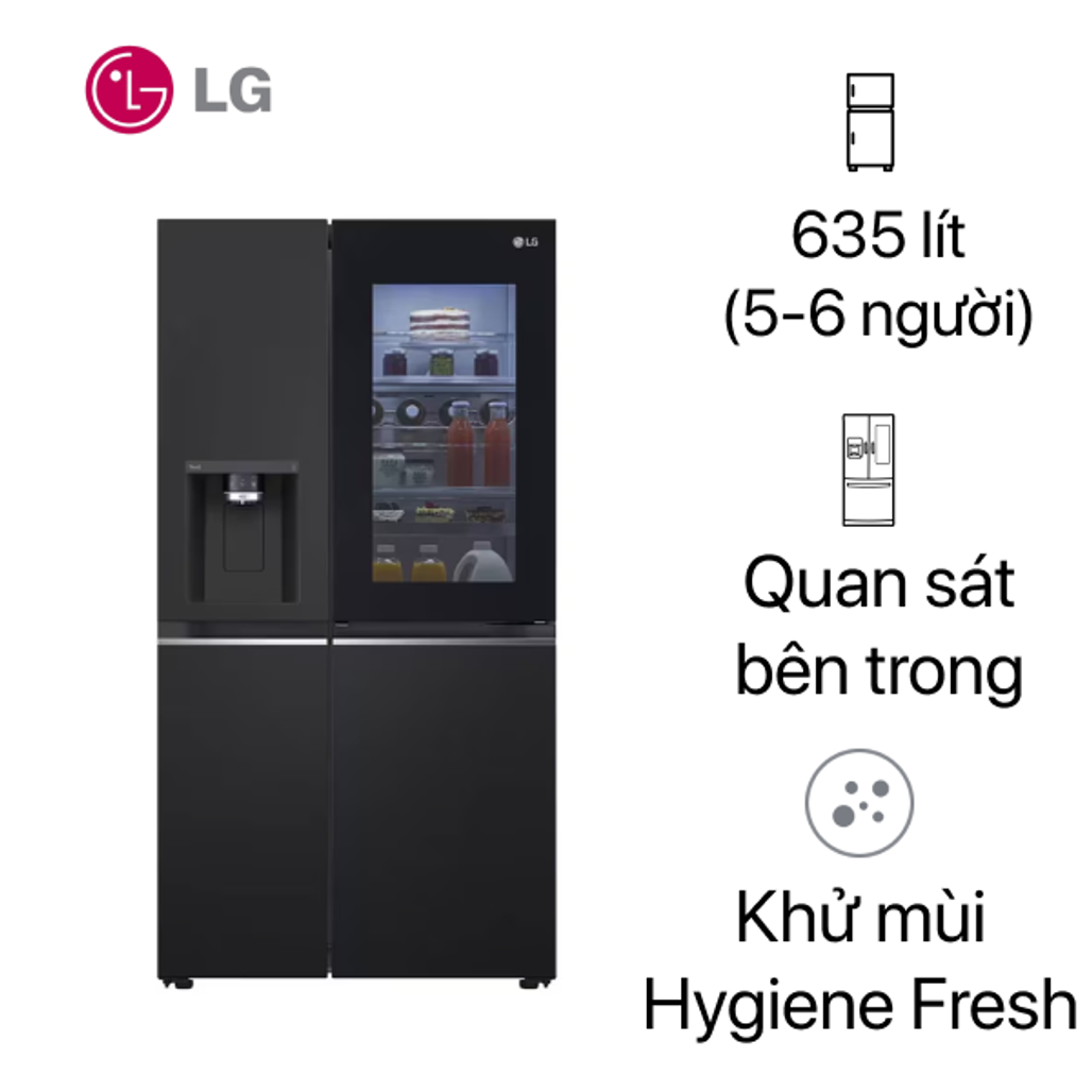Tủ Lạnh Lg Side By Side 635 Lít 2023 (Gr - X257Bl)