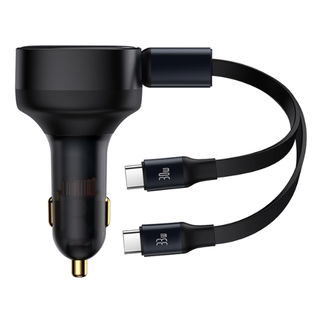 Sạc Baseus Enjoyment Retractable 2 in 1 C+C 33W
