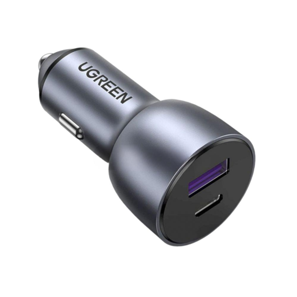 Tẩu sạc ô tô Ugreen 30W cổng USB-C + USB-A CD130 40858