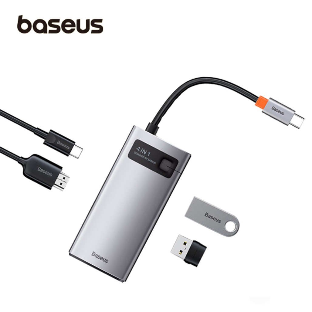 Hub Baseus Metal Gleam Type - C 4 Trong 1 - Cũ