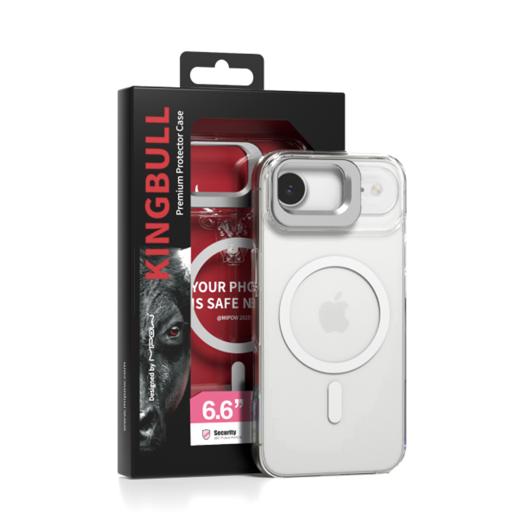 Ốp Lưng Iphone Air Mipow Tempered Glass Standx With Magsafe Transparent