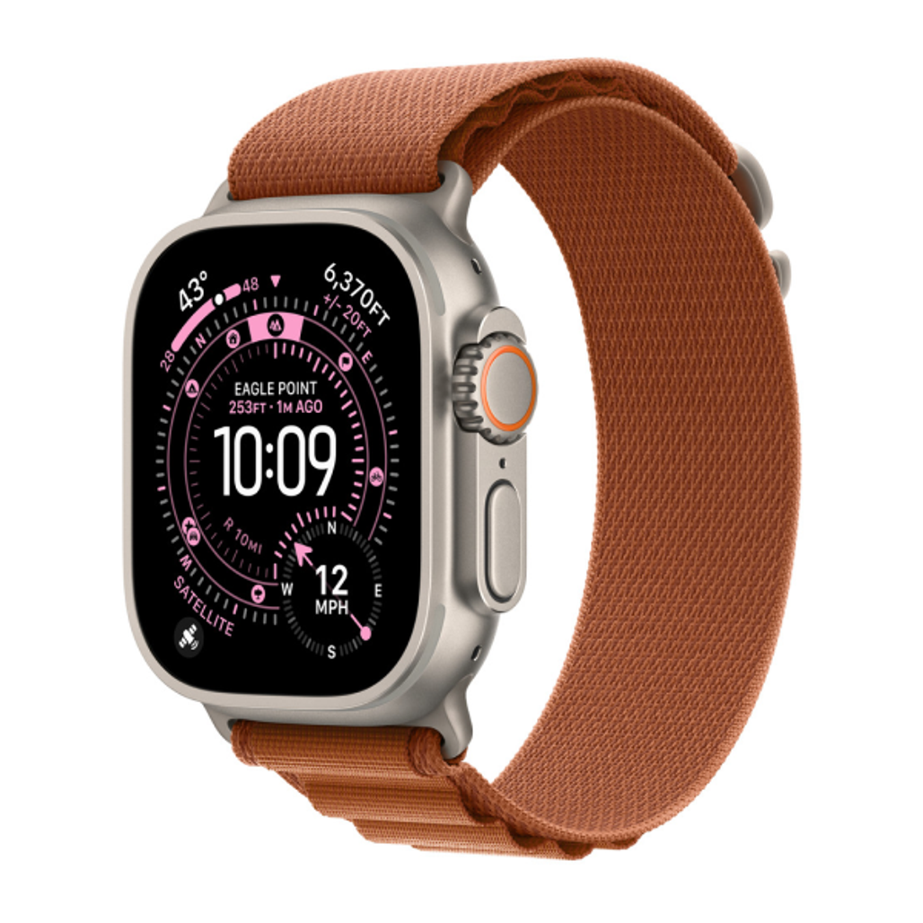 Dây Đeo Apple Watch Alpine Loop 44/45/46/49Mm Large - Natural Titanium Finish