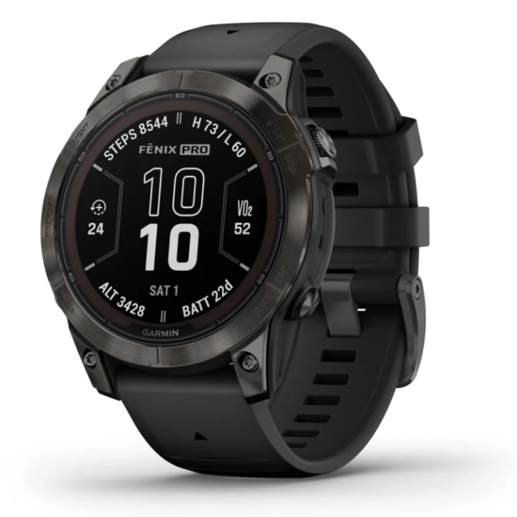 Đồng Hồ Thông Minh Garmin Fenix 7 Pro Sapphire Solar Viền Titanium Dây Cao Su - Đã Kích Hoạt