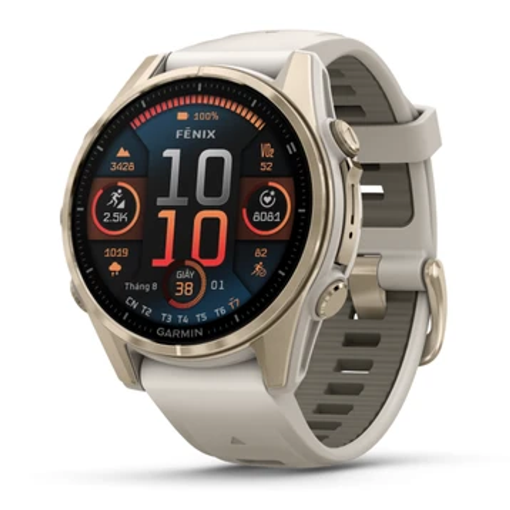 Đồng hồ thông minh Garmin Fenix 8 43mm Sapphire Viền Thép