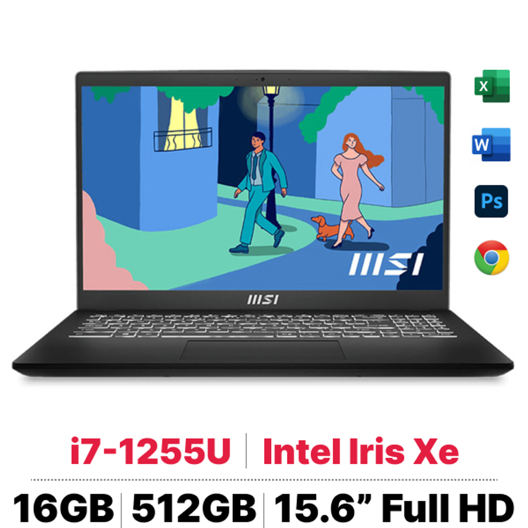 Laptop Msi Modern 15 B12Mo - 487Vn - Cũ Trầy Xước