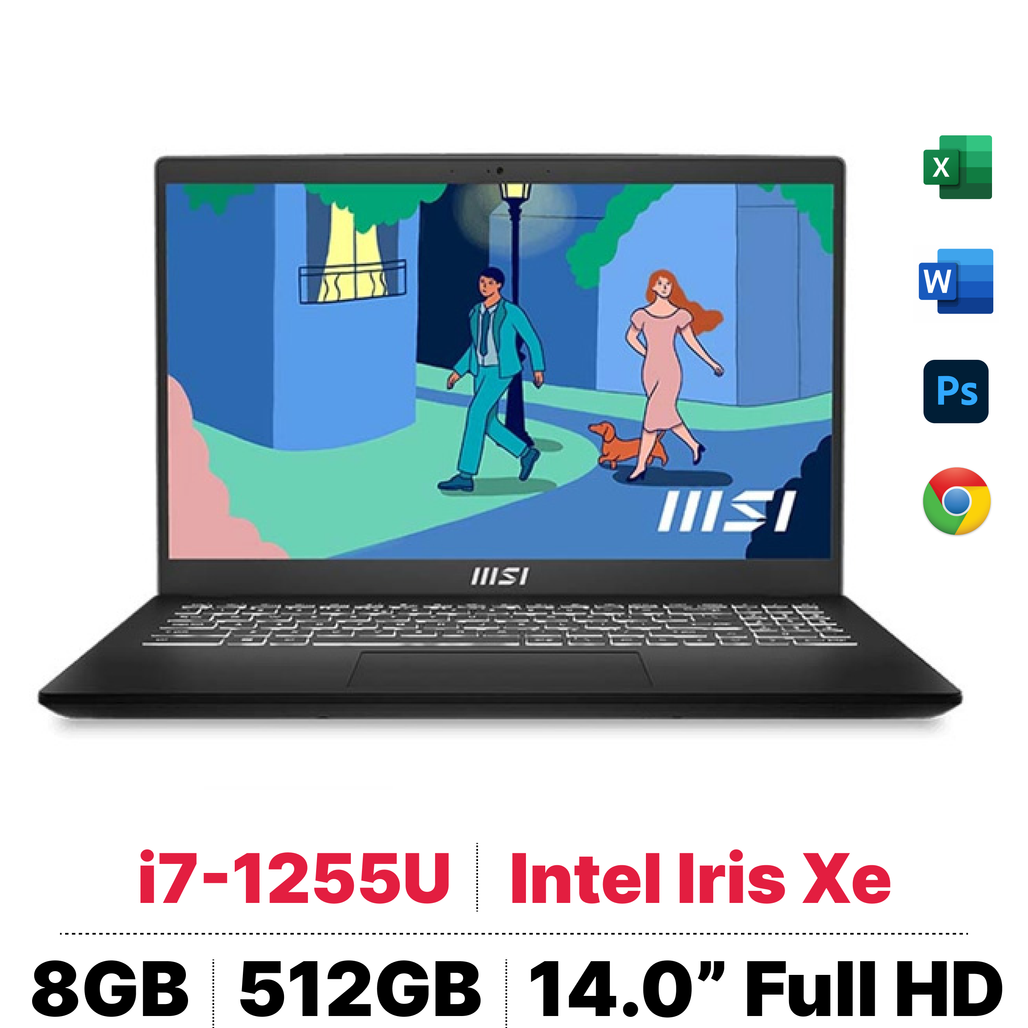 Laptop Msi Modern 14 C12M - 241Vn - Cũ Đẹp