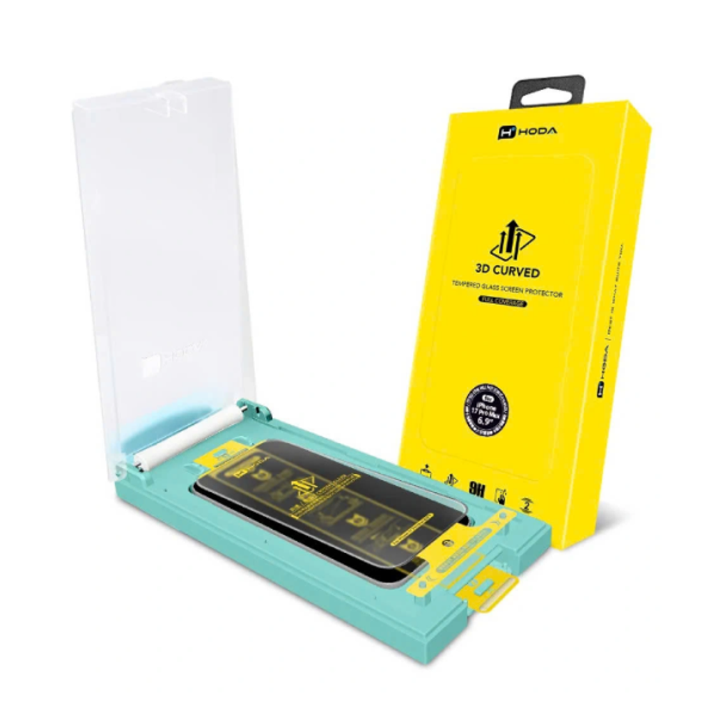 Dán Kính Cường Lực Màn Hình Apple Iphone 17 Pro Max Hoda 3D Curved Full Cao Cấp Đen