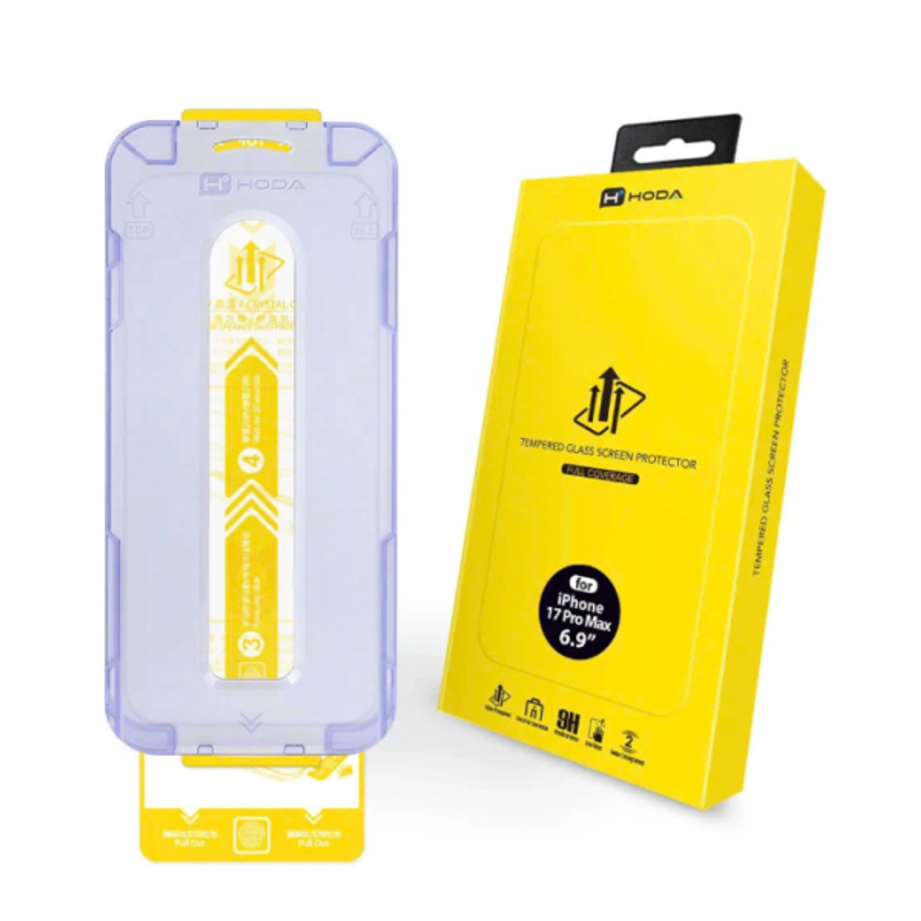 Dán Kính Cường Lực Màn Hình Apple Iphone 17 Pro Max Hoda Full Cao Cấp Đen