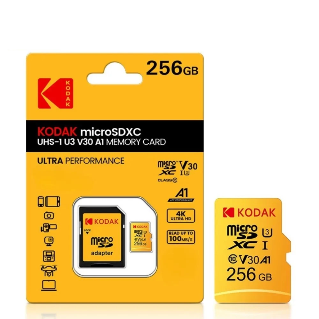 Thẻ nhớ MicroSD Kodak UHS-I U3/V30/A1 256GB