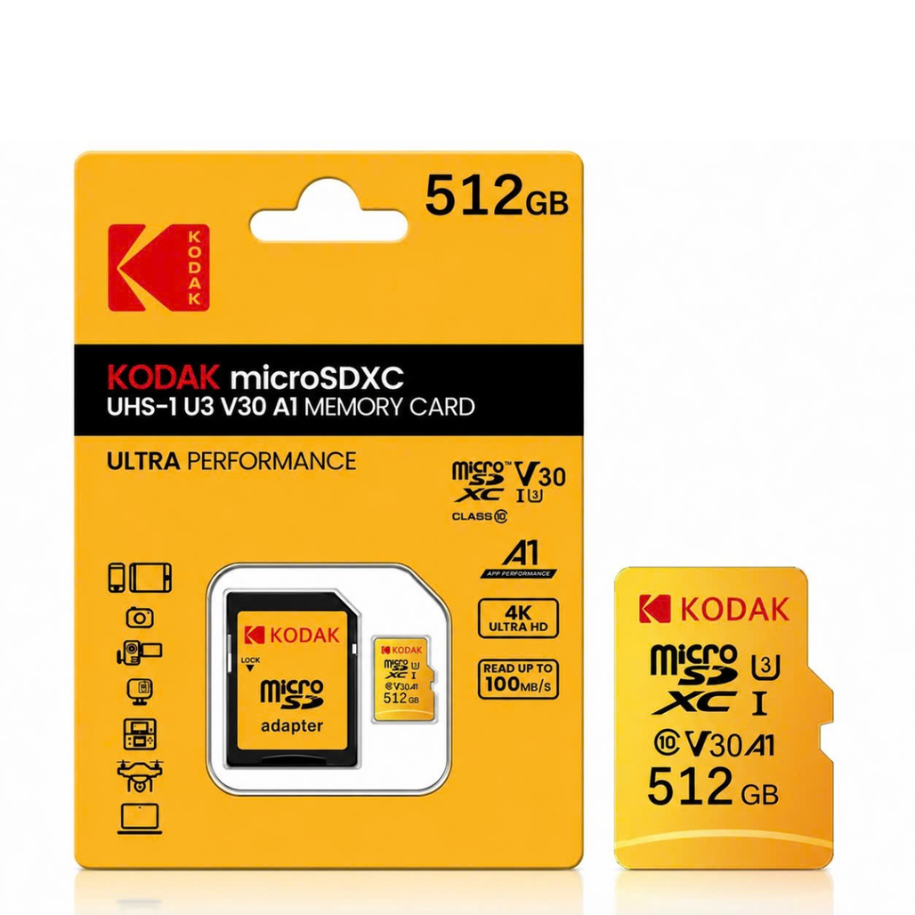Thẻ nhớ SD Kodak UHS-I U3/V30/A1 512GB