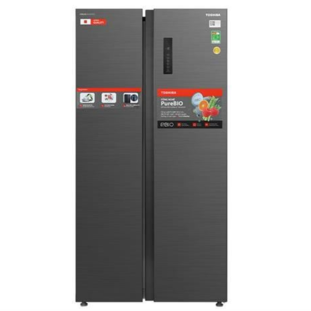 Tủ Lạnh Toshiba Side By Side 555 Lít 2024 (Gr - Rs696Wi - Pmv(60) - Ag)