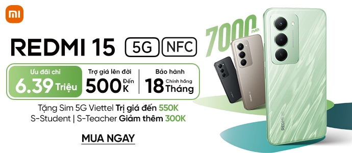 XIAOMI REDMI 15 5G  Năng lượng bất tận