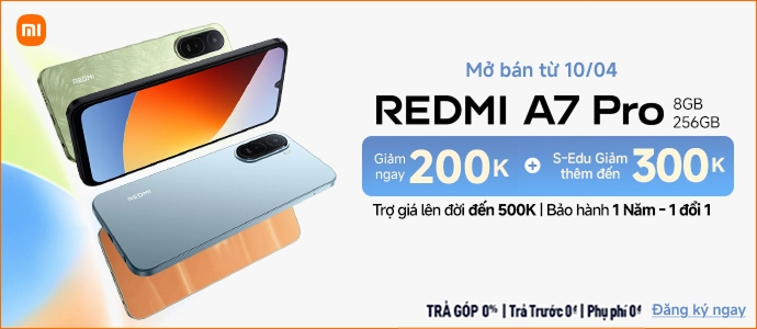 REDMI A7 PRO  Đăng ký nhận tin