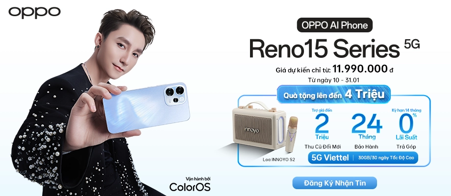 OPPO RENO15 SERIES  Đăng ký nhận tin