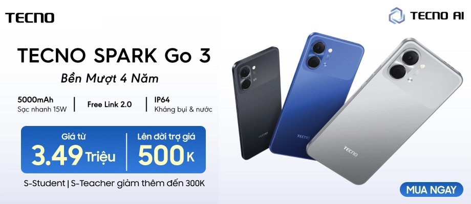 TECNO SPARK GO 3  Bền mượt 4 năm