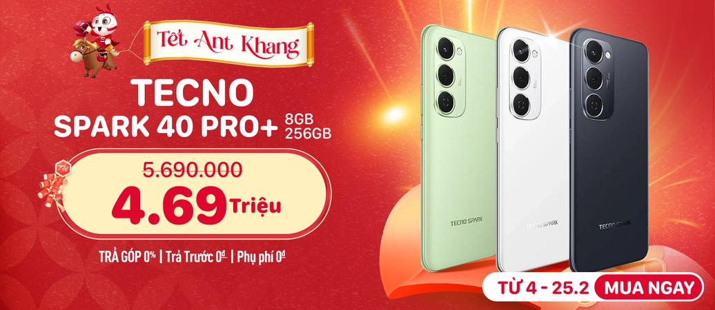 TECNO SPARK 40 PRO+  Nhẹ tay - Bền máy