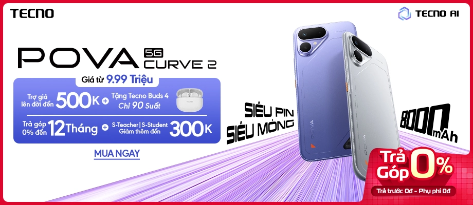 TECNO POVA CURVE 2 5G  Siêu pin - Siêu mỏng