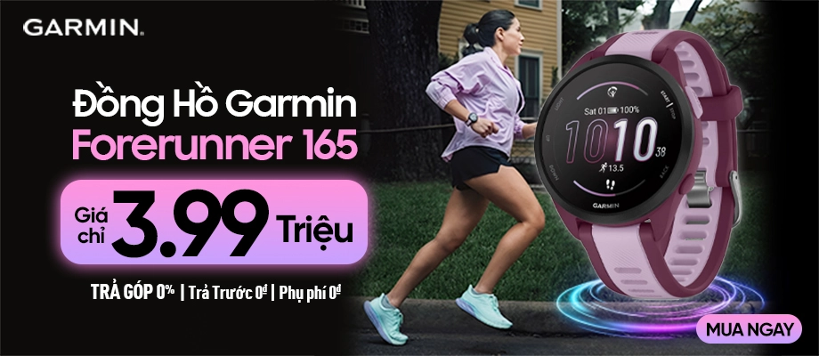 GARMIN FORERUNNER 165  Tập luyện thông minh, tiến bộ rõ rệt
