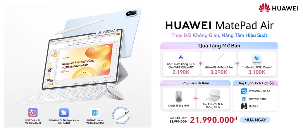 HUAWEI MATEPAD AIR  Mở bán ưu đãi hot