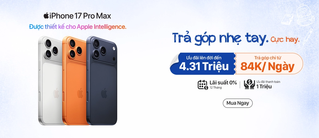 IPHONE 17 PRO MAX  Trả góp nhẹ tay. Cực hay
