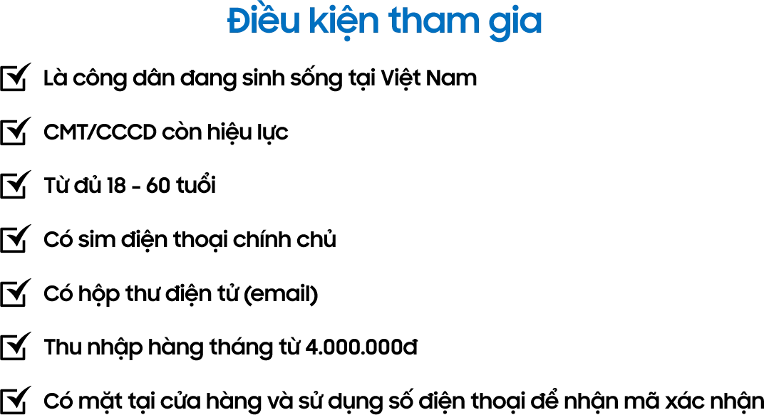 Điều kiện tham gia Desktop