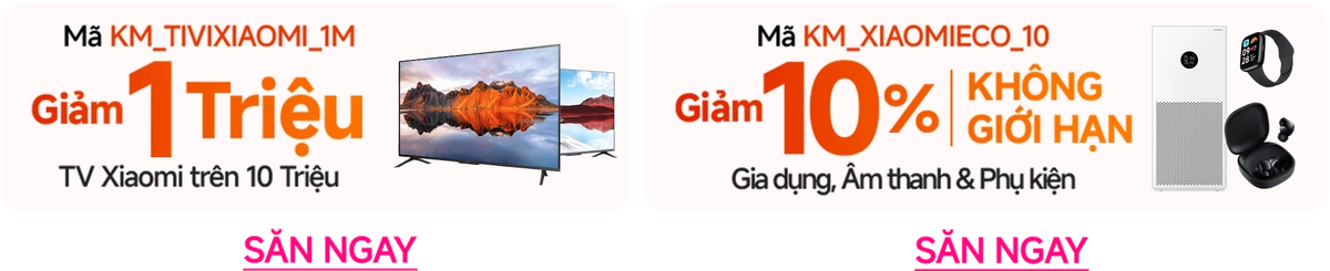 Nhận mã khuyến mãi khi mua sản phẩm Xiaomi Desktop