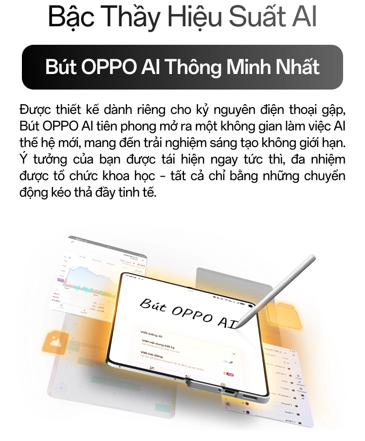 Bút OPPO AI thông minh - Bậc thầy hiệu suất AI Mobile