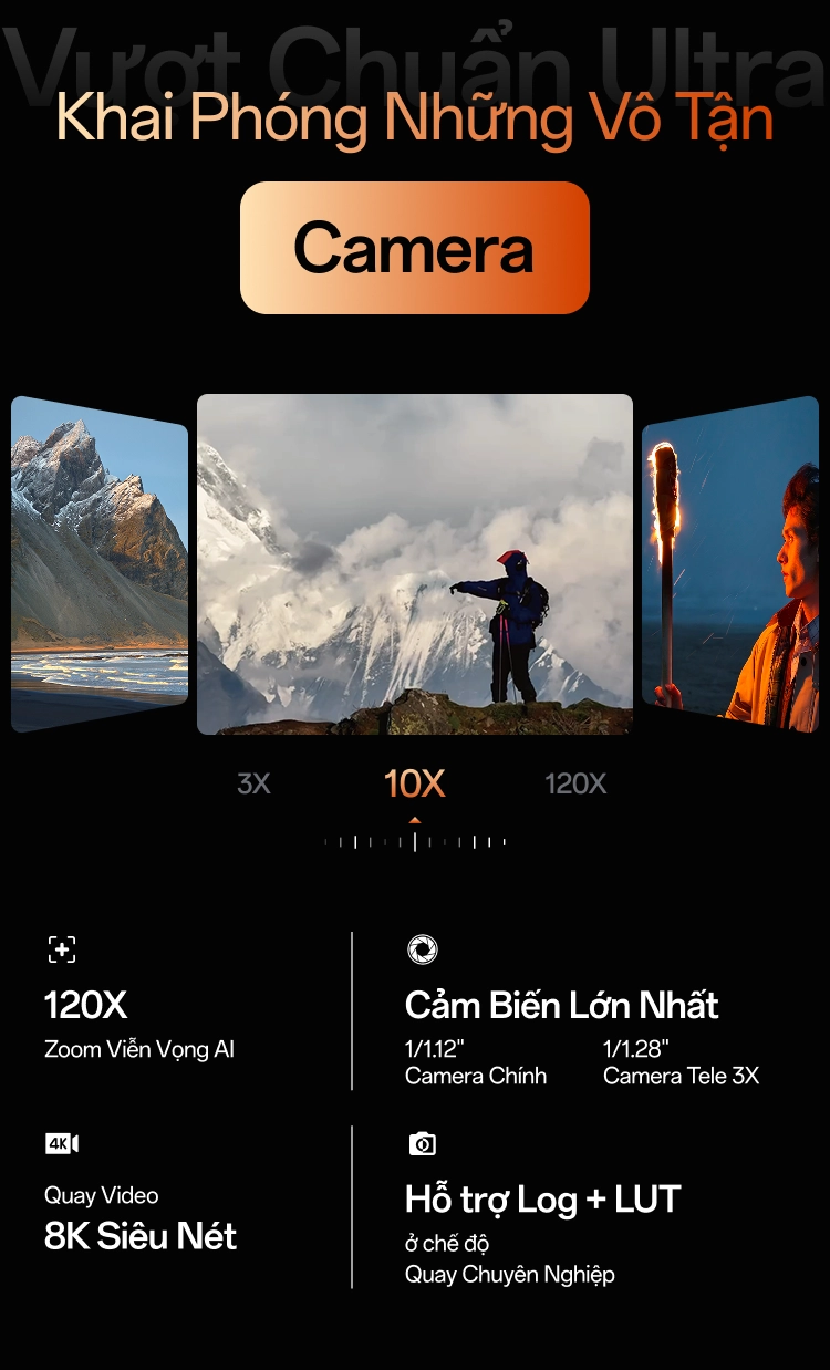 Camera OPPO Find X9s có 2 cảm biến lớn nhất, zoom quang học 10x, zoom viễn vọng AI 120x, quay video 8K siêu nét và hỗ trợ Log + LUT ở chế độ quay chuyên nghiệp Mobile